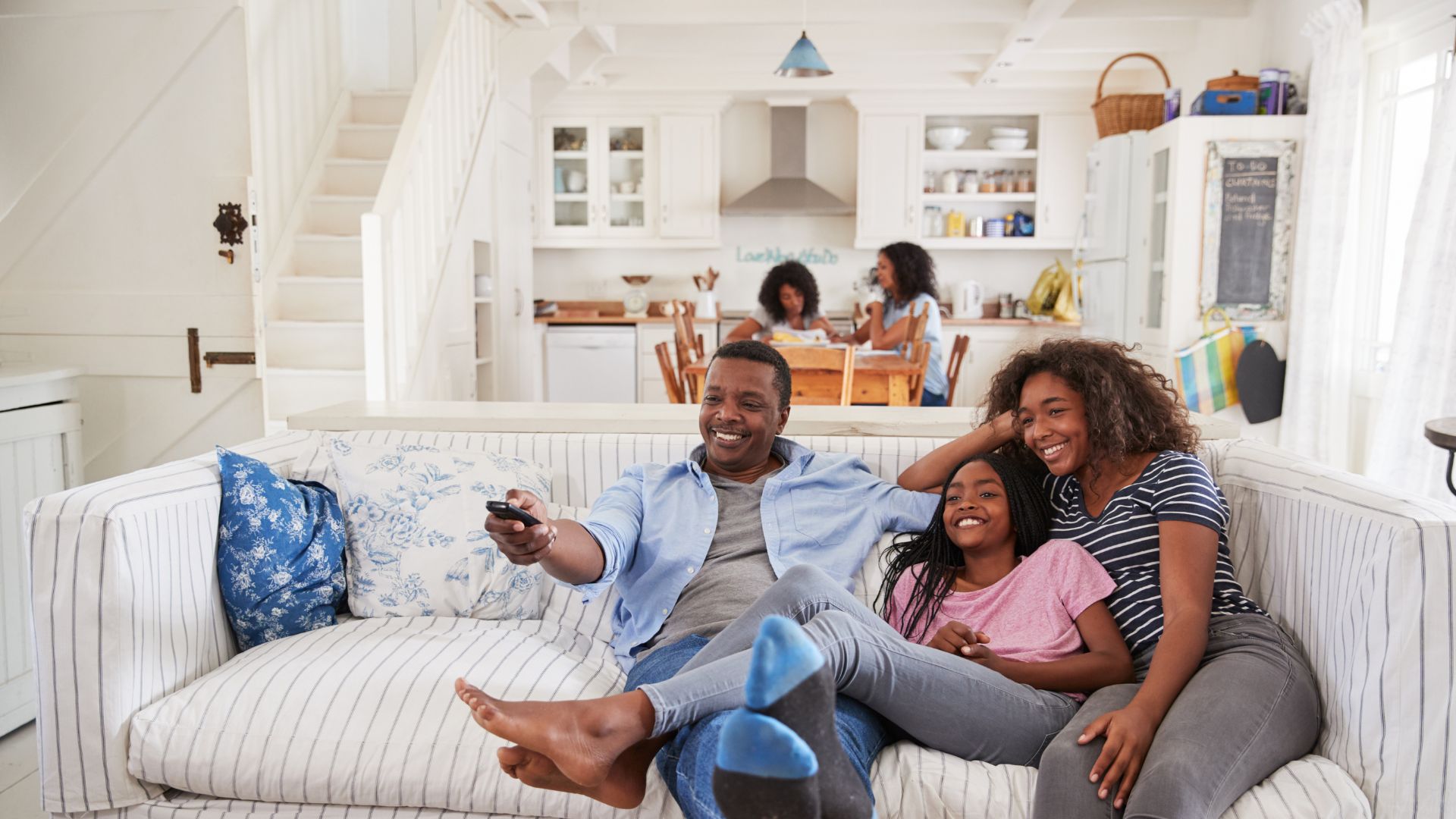 Happy family at home